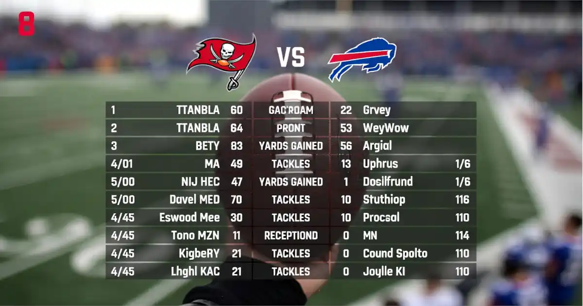 Tampa Bay Buccaneers vs Buffalo Bills Match Player Stats: In-Depth Analysis
